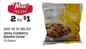 Grocery Outlet Cranberry almond cereal offer
