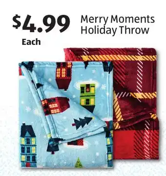 Aldi Merry moments holiday throw offer