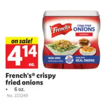 Lidl French's crispy fried onions offer