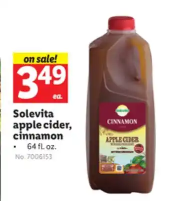 Lidl Solevita apple cider, cinnamon offer