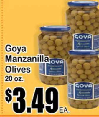 Superior Grocers Goya manzanilla olives offer