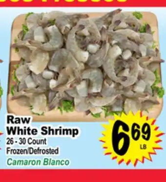 Superior Grocers Raw white shrimp offer