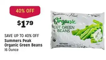 Grocery Outlet Organic green beans offer