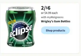 Walgreens Wrigley's gum bottles offer