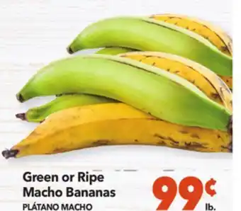 Vallarta Supermarkets Green or ripe macho bananas offer