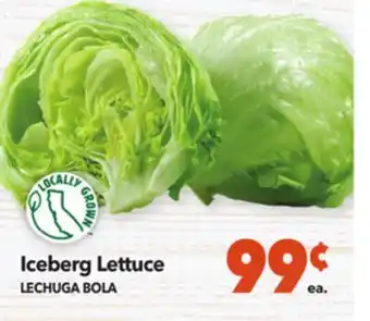 Vallarta Supermarkets Iceberg lettuce/lechuga bola offer