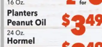 Vallarta Supermarkets Planters peanut oil offer