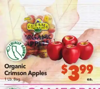 Vallarta Supermarkets Organic crimson apples offer
