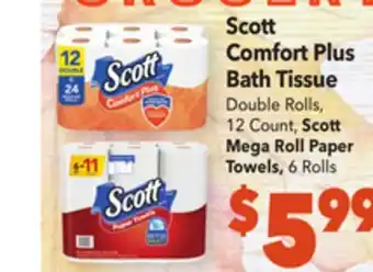 Vallarta Supermarkets Scott comfort plus bath tissue offer