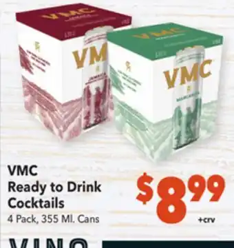 Vallarta Supermarkets Vmc ready to drink cocktails offer