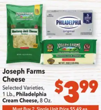 Vallarta Supermarkets Joseph farms cheese offer