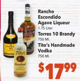Vallarta Supermarkets Rancho escondido agave liqueur offer