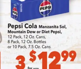 Vallarta Supermarkets Pepsi cola offer