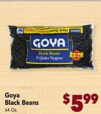 Vallarta Supermarkets Goya black beans offer