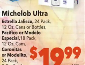 Vallarta Supermarkets Michelob ultra estrella offer