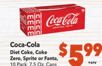 Vallarta Supermarkets Coca-cola diet coke, coke zero, sprite or fanta offer