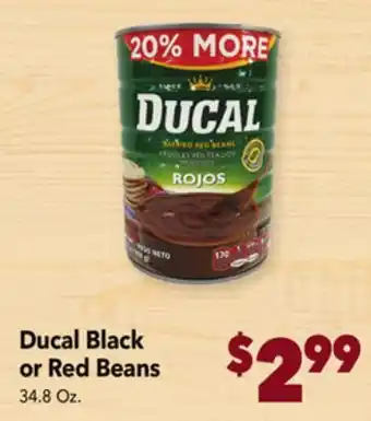 Vallarta Supermarkets Ducal black or red beans offer