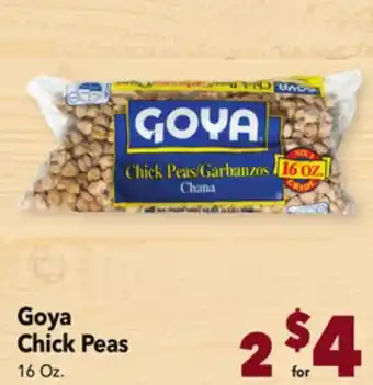 Vallarta Supermarkets Goya chick peas offer