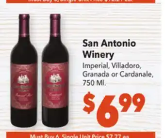 Vallarta Supermarkets San antonio winery offer