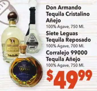 Vallarta Supermarkets Don armando tequila cristalino añejo offer
