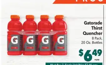 Vallarta Supermarkets Gatorade thirst quencher offer