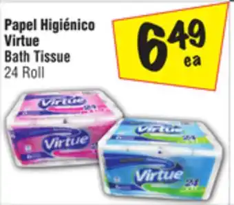 El Super Virtue bath tissue offer