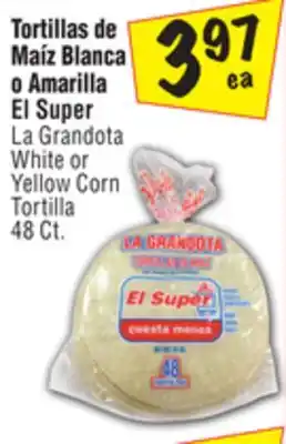 El Super El super la grandota white or yellow corn tortilla offer