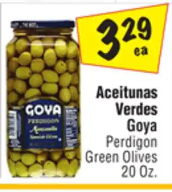 El Super Goya perdigon green olives offer