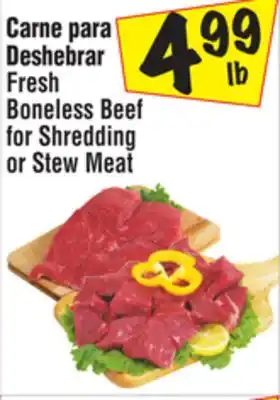 El Super Fresh boneless beef for shredding or stew meat offer