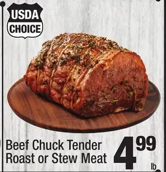 Super King Markets Beef chuck tender roast or stew meat offer