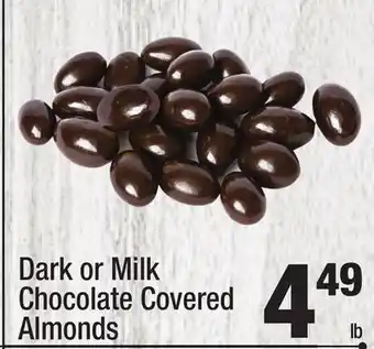 Super King Markets Dark or milk chocolate covered almonds offer