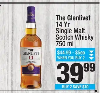 Super King Markets The glenlivet 14 yr single malt scotch whisky offer