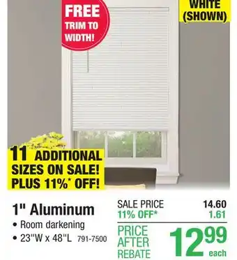 Menards Window images 1 white room darkening cordless aluminum blind - 23w x 48l offer