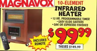 Ollie's Magnavox 10-element infrared heater offer