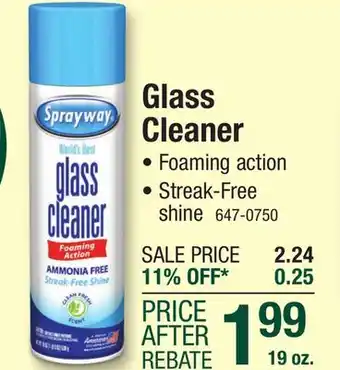 Menards Sprayway glass cleaner - 19 oz offer