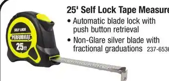 Menards Performax 25' self lock tape measure offer