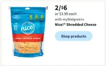 Walgreens Nice! shredded cheese offer