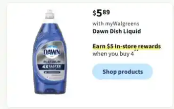 Walgreens Dawn dish liquid offer