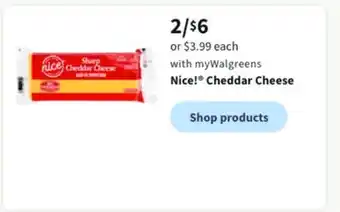 Walgreens Nice! cheddar cheese offer