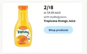 Walgreens Tropicana orange juice offer