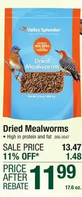 Menards Valley splendor dried mealworms - 17.6 oz offer