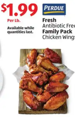 Aldi Fresh antibiotic free family pack chicken wings offer