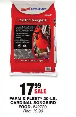 Blain's Farm & Fleet Farm & fleet 20-lb. cardinal songbird food offer