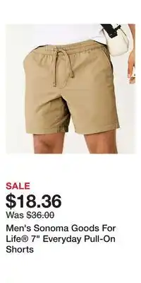Kohl's Men's sonoma goods for life 7 everyday pull-on shorts offer