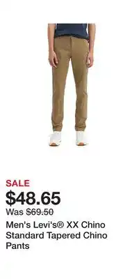 Kohl's Men's levi's xx chino standard tapered chino pants offer
