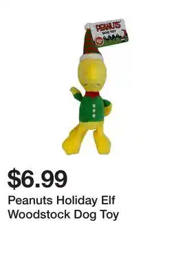 Petsmart Peanuts holiday elf woodstock dog toy offer