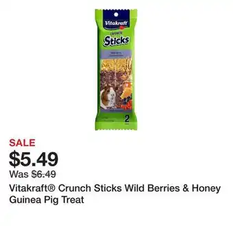 Petsmart Vitakraft crunch sticks wild berries & honey guinea pig treat offer