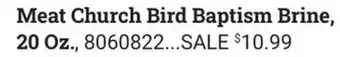 Ace Hardware Meat church bird baptism brine offer