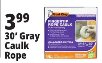 Ocean State Job Lot Frost king indoor/outdoor fingertip rope caulk, 3/16 x 30' offer