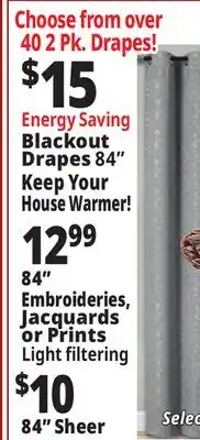 Ocean State Job Lot Curtains offer